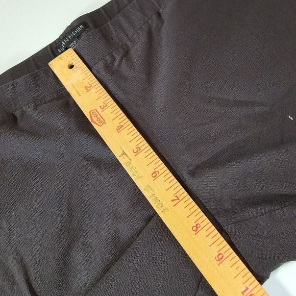 Eileen Fisher Pants Womens M Black Crepe Slim Ankle Minimalist Comfort Wear - Picture 9 of 13